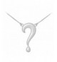 Sterling Silver Question Pendant Necklace