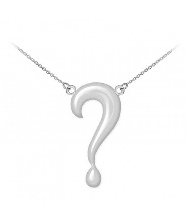 Sterling Silver Question Pendant Necklace