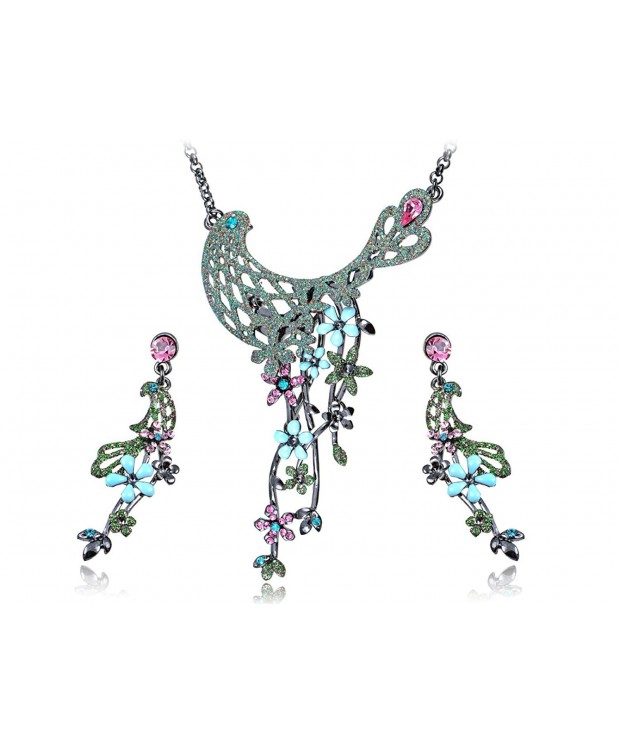 Alilang Woodland Elegant Swarovski Necklace