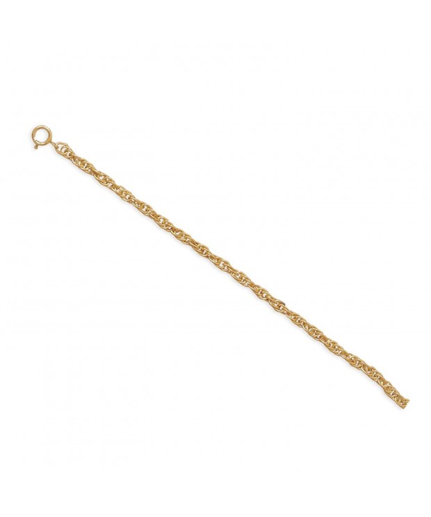 Yellow Gold filled Anklet 9 inch Adjustable