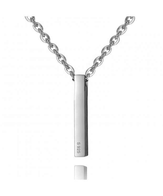 Sterling Vertical Pendant Fashion Necklace