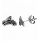 Tiny Sterling Silver MOTORCYCLE Earrings