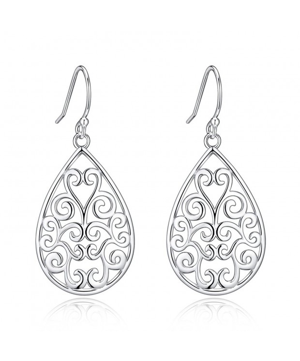 Highly Polished Sterling Filigree Earrings