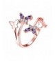 YEAHJOY Adjustable Butterfly Austrian rose gold plated base