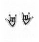 Cute Language Sterling Silver Earrings