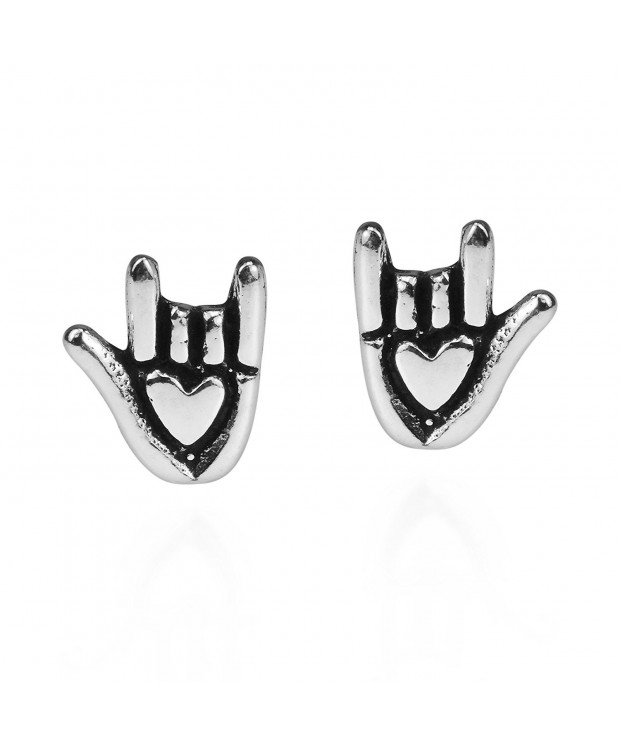 Cute Language Sterling Silver Earrings