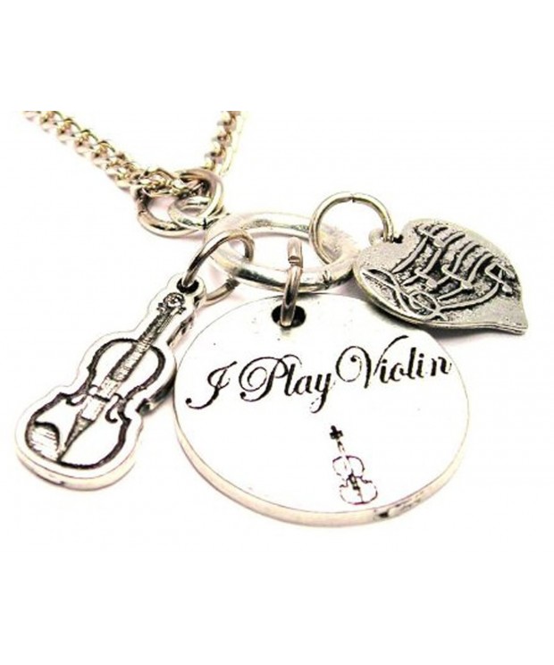 ChubbyChicoCharms Violin Multi Cluster Necklace