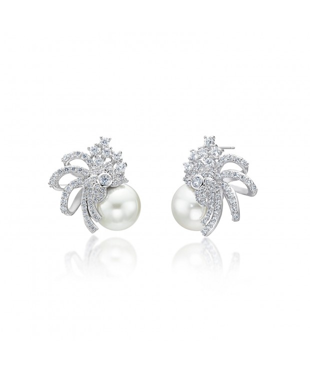 MIYUMIRO Womens Dancing Pearl Earrings