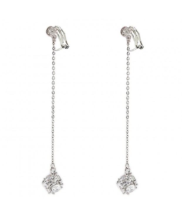 Dangle Earring Pierced Zirconia Fashion