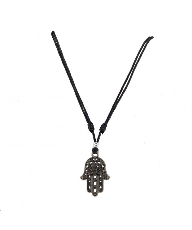 Hamsa Fatima Pendant Adjustable Necklace