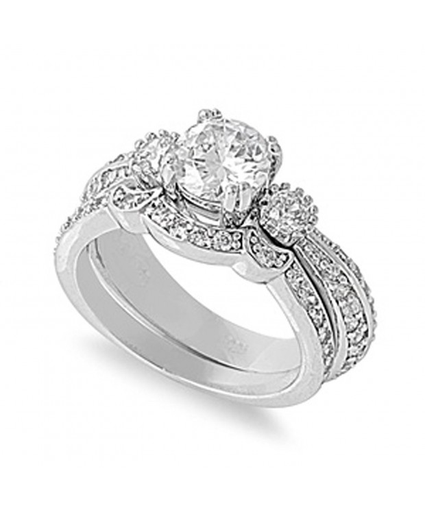 Sterling Silver Engagement Wedding RNG20068 10