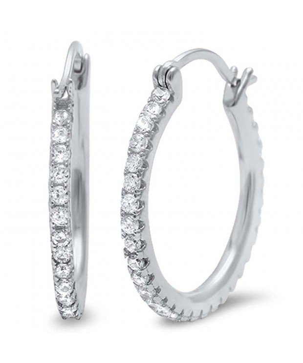 Eternity Earrings Zirconia Sterling Silver