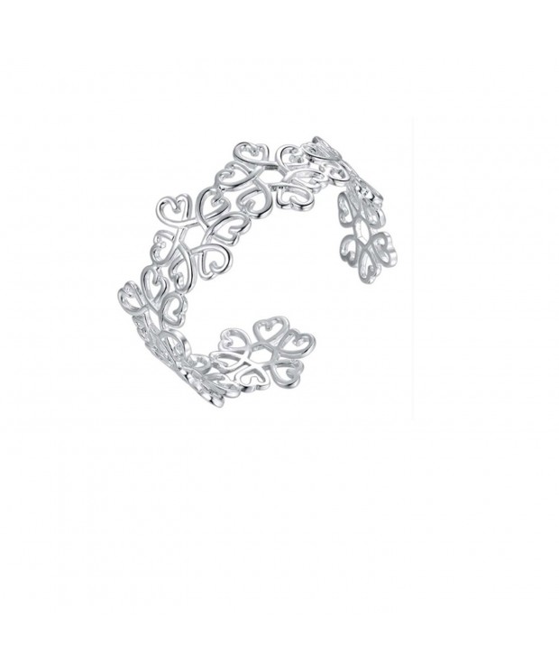 Silver Plated Hollow Filigree Bracelet