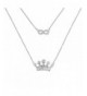 Sterling Layered Zirconia Infinity Necklace