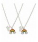 Lux Accessories Rainbow Matching Necklace