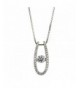 Dancing Pendant Silver Adjustable Chain Platinum