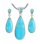 Matching Turquoise Sterling Earrings Necklace