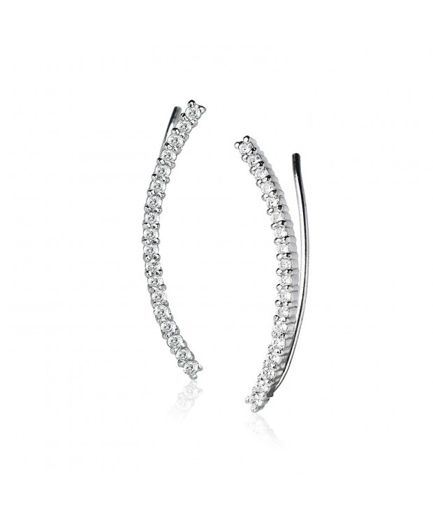 Sterling Zirconia Classic Crawler Earrings