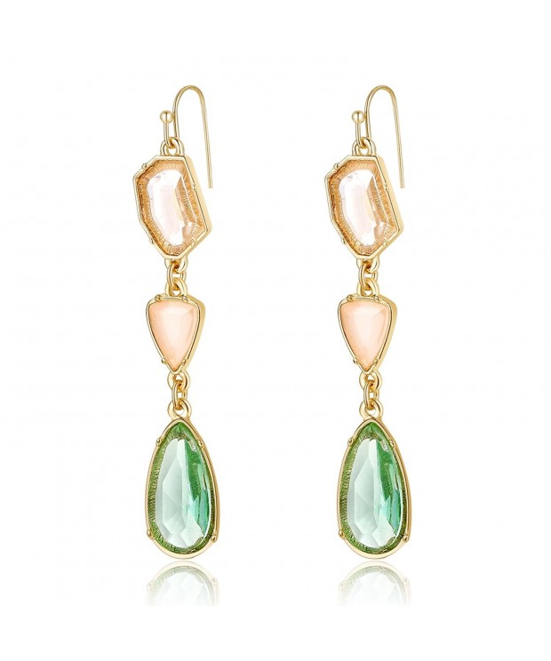 Ellena Rose Green Coral Earrings