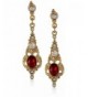 Downton Abbey Gold Tone Crystal Earrings