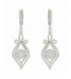 EVER FAITH Silver Tone Elegant Earrings