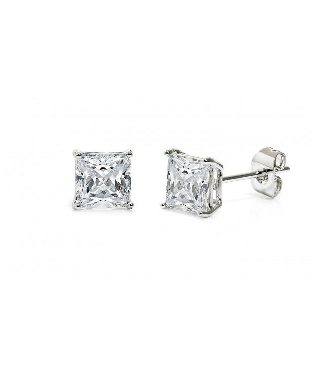 Princess Square Basket Sterling Earrings