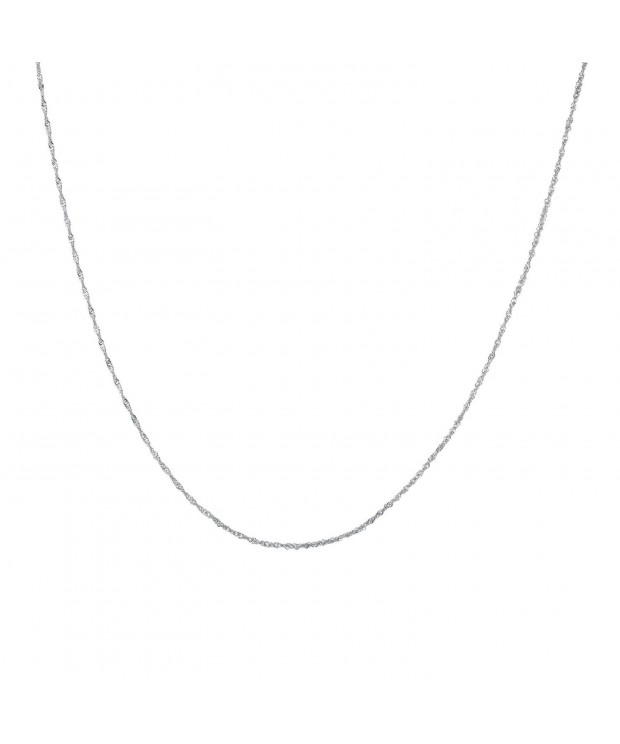 Sterling Diamond SINGAPORE Necklace 16