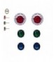 Sterling Silver Interchangeable Multi Stone Earring