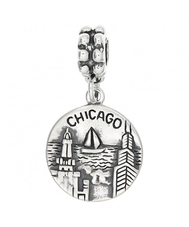 Sterling Silver Oxidized Chicago Dangle