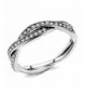 Sterling Braided Zirconia Stackable Ring9