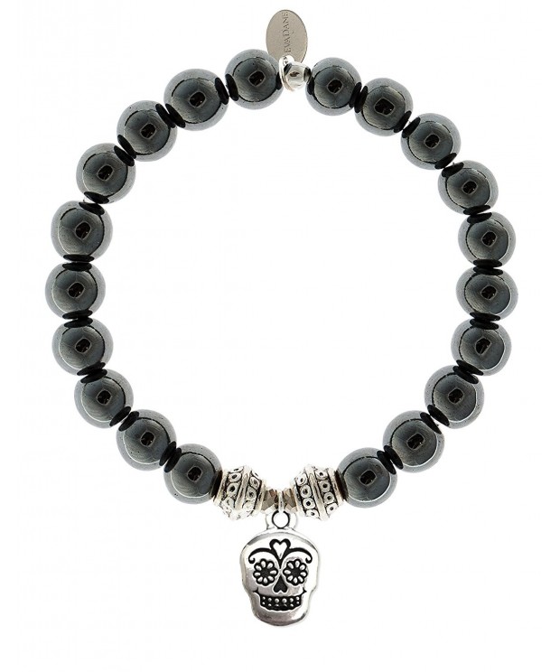 EvaDane Natural Hematite Gemstone Bracelet