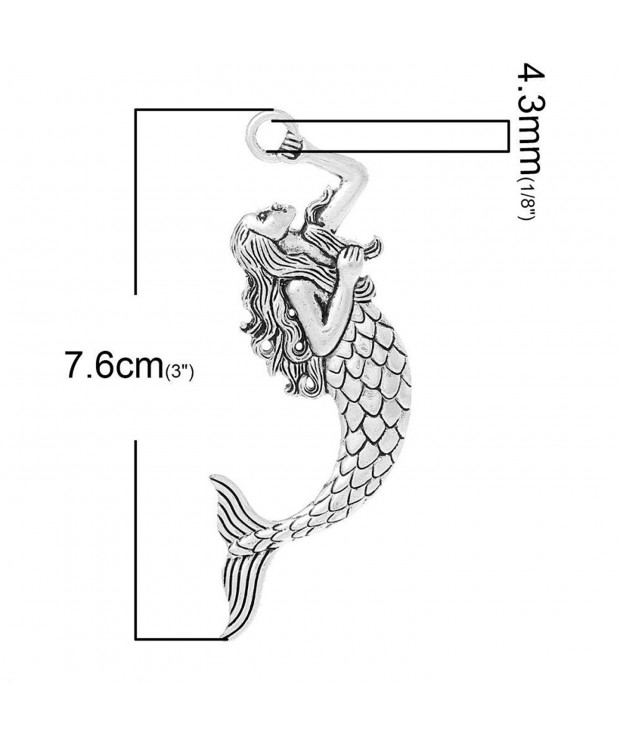 Beautiful Antiqued Mermaid Pendant Charm