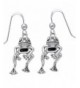 Moveable Detailed Sterling Silver Earrings