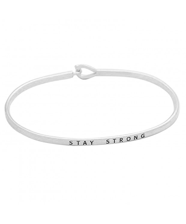 Rosemarie Collections Inspirational Bracelet Rhodium