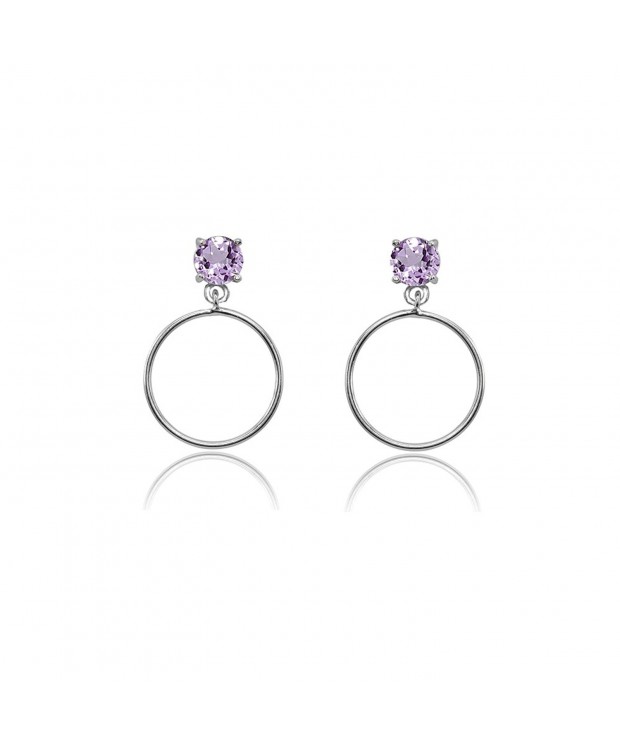 Sterling Silver Amethyst Dangling Earrings