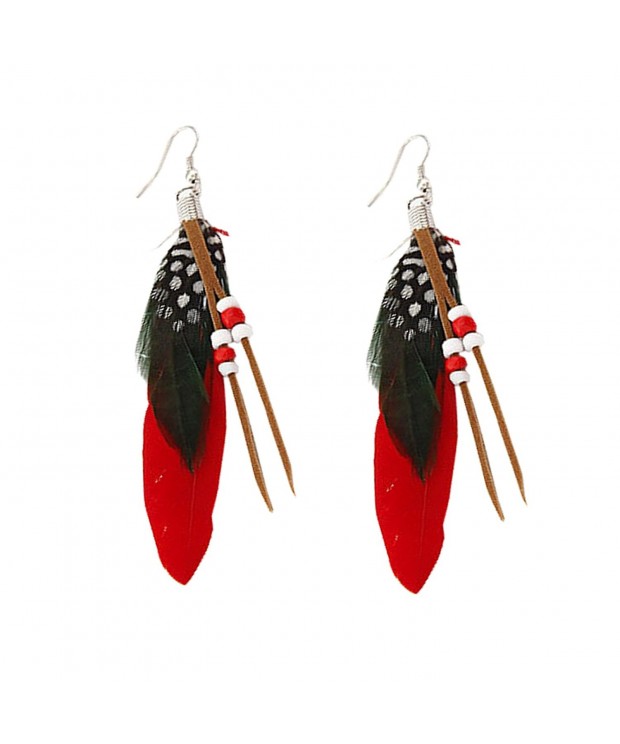 MFIIDEN Feather Earrings National Temperament