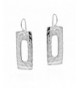 Modern Rectangle Hammered Sterling Earrings