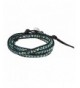 Fashion Crystal Cotton Rope Leather Tribal Bracelet