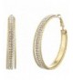 Lux Accessories Goldtone Crystal Earrings