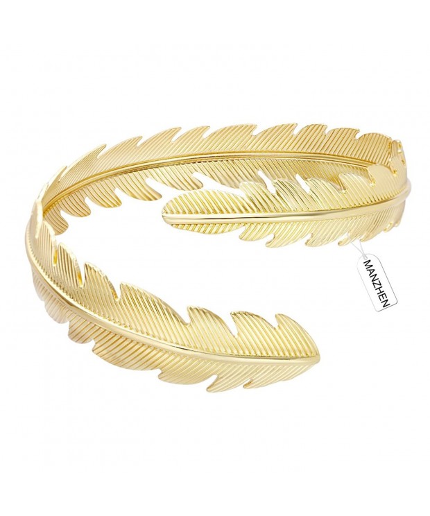 MANZHEN Adjustable Feather Bracelets Armband