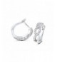 Sterling Simulated Diamond Braided Earrings