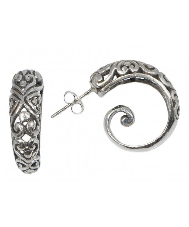 Sterling Silver Balinese Filigree Earrings