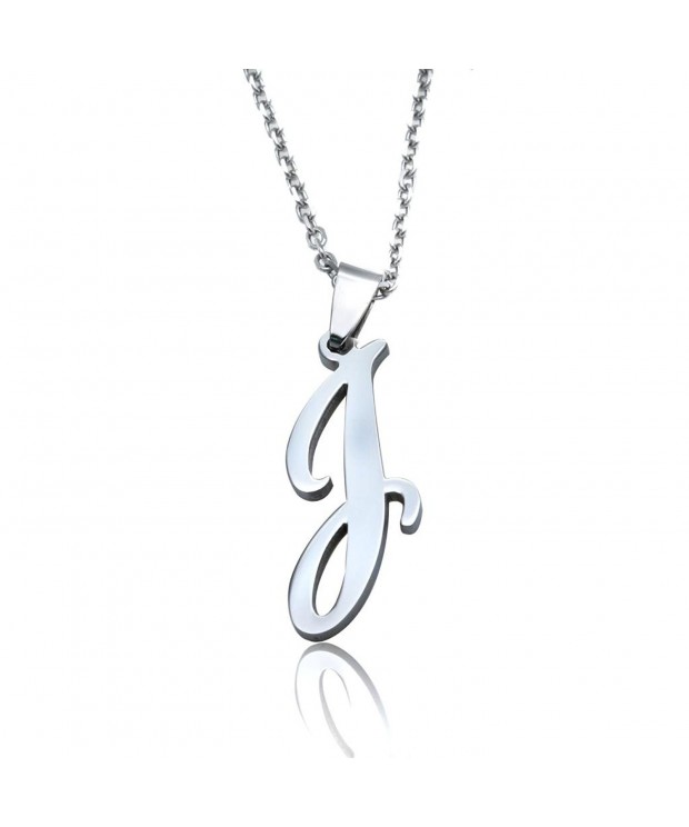 FUNRUN Stainless Initial Pendant Necklace