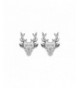 Boma Sterling Silver Deer Earrings