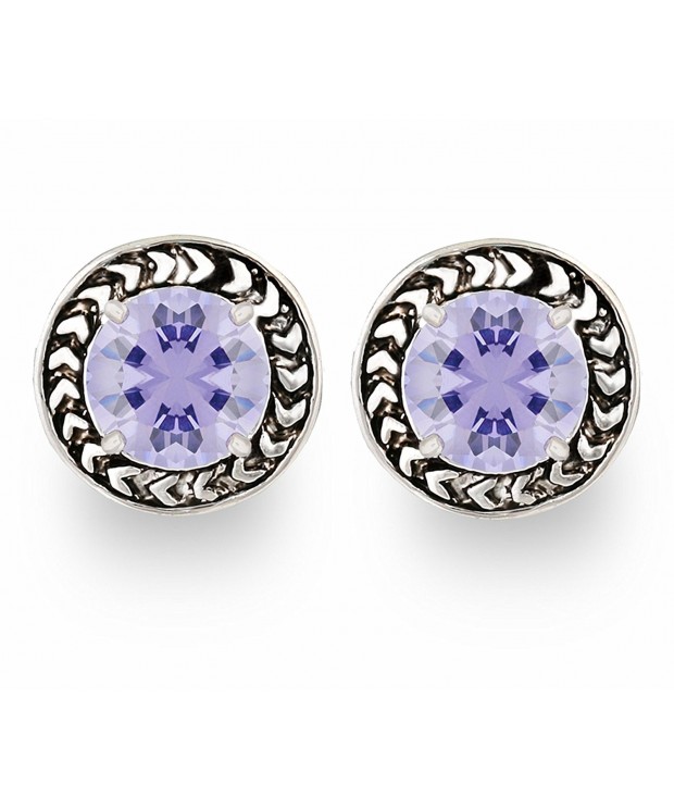 JanKuo Jewelry Lavender Zirconia Earrings