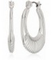 Napier Silver Tone Click Hoop Earrings