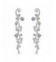 EVER FAITH Austrian Earrings Silver Tone