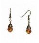 Crystal Antiqued Earrings Features Swarovski