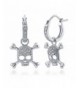 BERRICLE Rhodium Sterling Zirconia Earrings