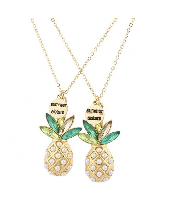 Lux Accessories Sisters Pineapple Necklace